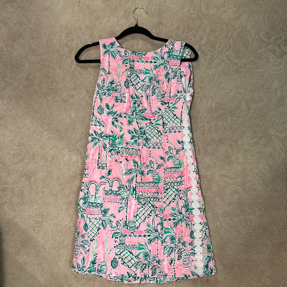 Lilly Pulitzer shift dressing pink and green